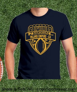 Inland Empire, CA - Navy Tee with Gold Design Zoom