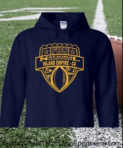 Inland Empire, CA - Navy Hoodie with Gold Design Zoom